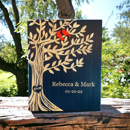 Personalised Plaque with 3D Birds