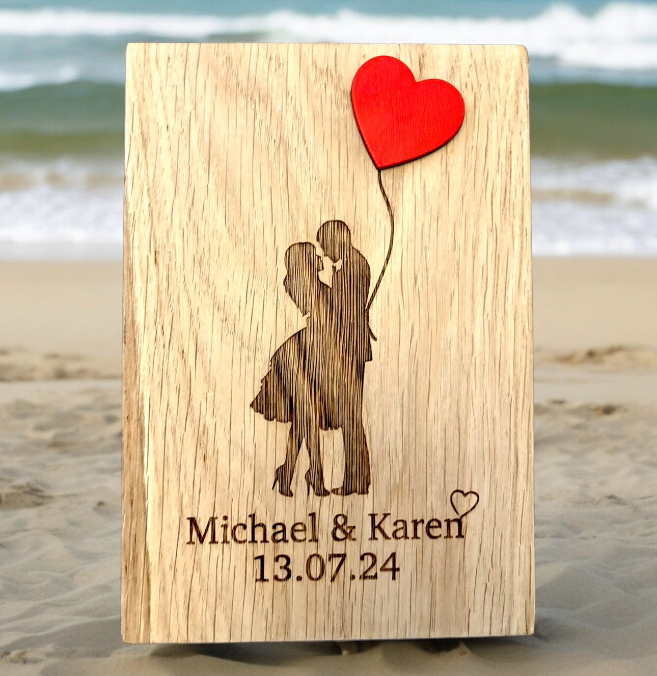 Couple kissing personalised